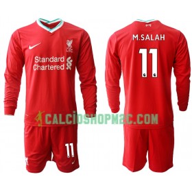 Liverpool M.Salah 11 Bambino Maglia Prima 2020/2021 Manica Lunga (+ Pantaloncini)